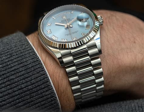 rolex day date platine prix|rolex platinum day date 40.